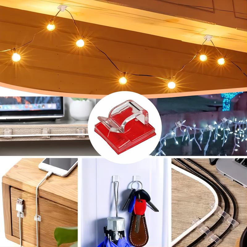 Product Introduction of 10/30/50pcs Self-Adhesive Cable Clips, Desk Organizers For Home Wall Decor 9