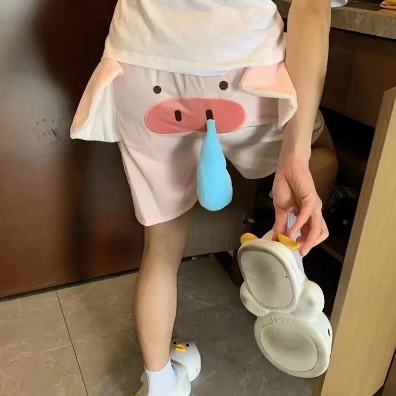 Product Introduction of Quần Soóc Vui Nhộn Cho Cặp Đôi, Co Giãn Bóp Voi, Rùa Nhỏ Lắc Lư, Co Giãn Thường Ngày Thích Hợp Mặc Nhà quần  short  dạ 9