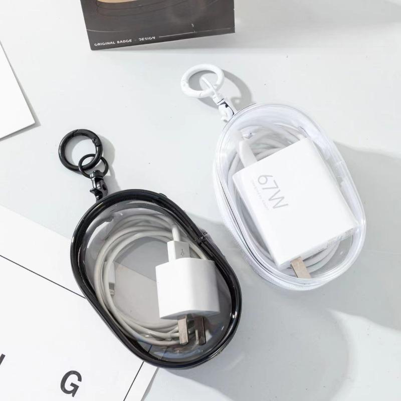 Product Introduction of Túi Đựng Mỹ Phẩm Trong Suốt PVC Màu Đen, Mới, Sắp Xếp Đồ Trang Sức, Cầm Tay, Thích Hợp Cho Cáp Dữ Liệu, Tai Nghe, Bộ Sạc Tiền Xu, Túi Đựng Đồ 2