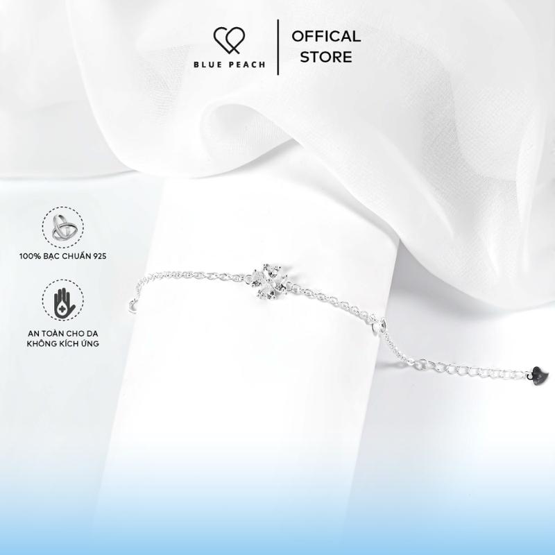 Lắc Tay Blue Peach Hoa 4 Cánh Đá Lấp Lánh LT571 1