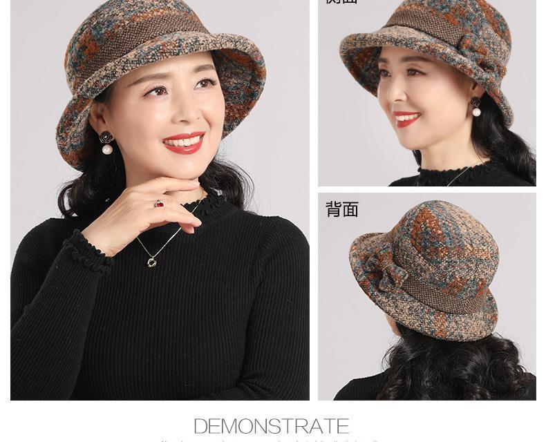 Product Introduction of Mũ Người Trung Người Già Và Cao Tuổi, Nữ, Mùa Thu Và Mùa Đông, Mũ Len Cho Mẹ, Dày Dặn, Mũ Bucket Vải Cho Bà, Thích Hợp Cho Mùa Xuân Và Mùa Thu, Mũ Bucket Đi Chơi, Năm 2024 10