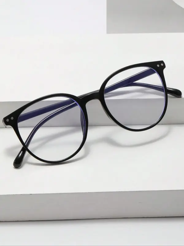 Women's Fashionable Plain Color Eyeglasses, Casual Trendy Eyeglasses for Everyday Use, Fashion Accessories for Outdoor Activities 4