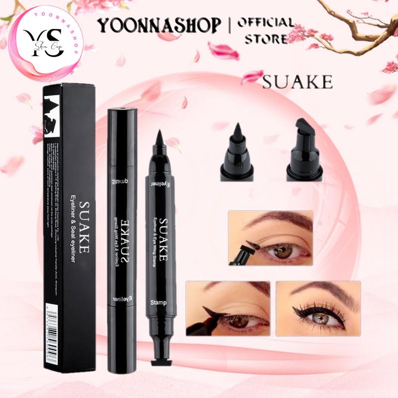 Bút kẻ mắt 2 đầu không thấm nước SUAKE Hàng Cao Cấp Không lem chống trôi nhanh khô Trang Điểm Cosmetic DKL-444