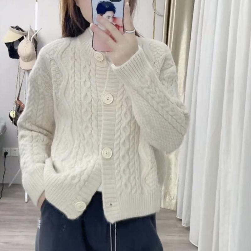 Product Introduction of Áo Len Nữ, Bộ Sưu Tập Mùa Thu, Dáng Rộng Vừa Vặn, Cổ Tròn, Áo Cardigan Dệt Kim, Áo Khoác Dài Tay, Màu Trơn Thiết Kế Độc Đáo Quần Áo Nữ, Hàng Mới Về 16