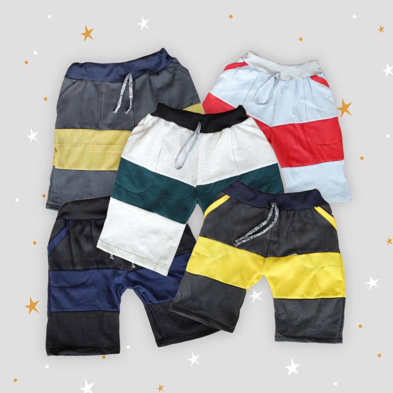 50RB 5 PCS CELANA PENDEK ANAK KOLOR MURAH BAHAN FLEECE KATUN Motif kids 1
