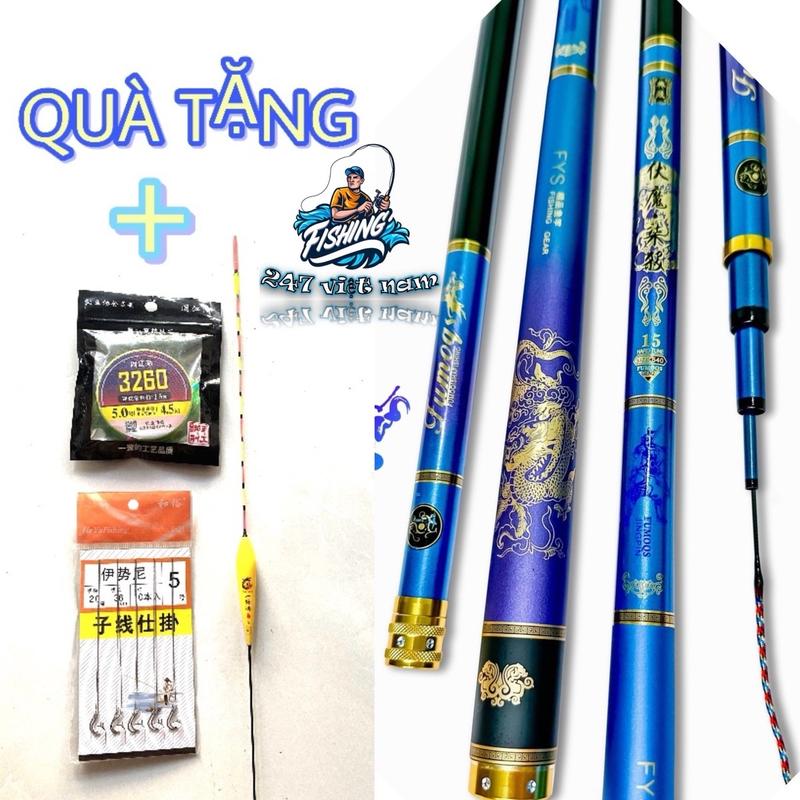 SALE Cần Câu Tay Phục Long Chiến Thần 5H Chất Lượng + Quà Tặng (Ngọn, Trục, Thẻo, Phao) Đi Câu Bắt Cá Fishing Câu Cá Bắt Cá Đồ Câu Fishing 247 Việt Nam