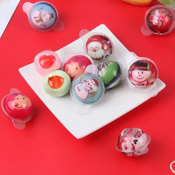 Creative Christmas Candy Ball Holiday Gift Soft Candy Decorative Snacks Candy