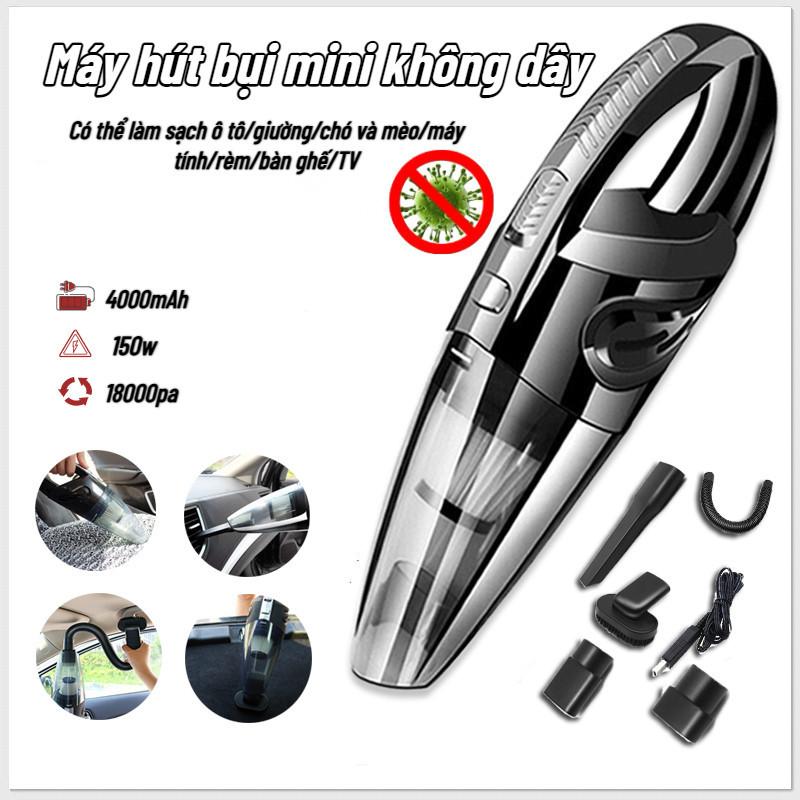 LAMJADMáy hút bụi cầm tay mini cao cấp R6053 - Hút cực mạnh - Công Suất 150W - Dùng Hút Cả Nhà Và Xe - HB6(mẫu mới 2024) Làm Sạch