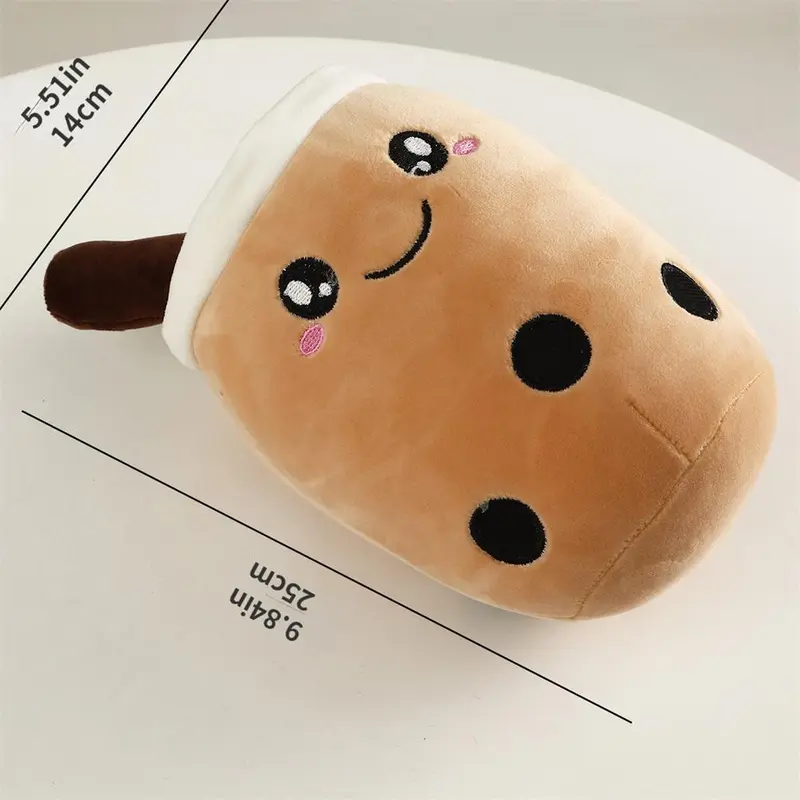 Cute Pet Bubble Tea Cup Plushie, 1 Count Cartoon Design Pet Plush Toy, Boba Milk Tea Pet Stuffed Toy 2