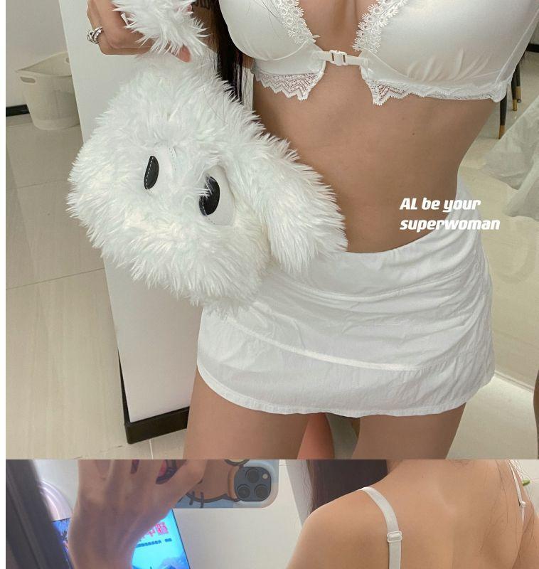 Product Introduction of Thickened Overall 3.5cm Large Front Button Underwear Small Breast Size Exaggerating Bra Push up Non-Running Cup Anti-Sagging Backless Bra 9