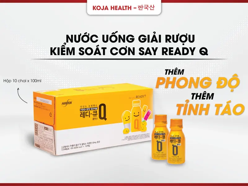 Nước uống giải rượu, kiểm soát cơn say Ready Q - 10 chai x 100ml 1