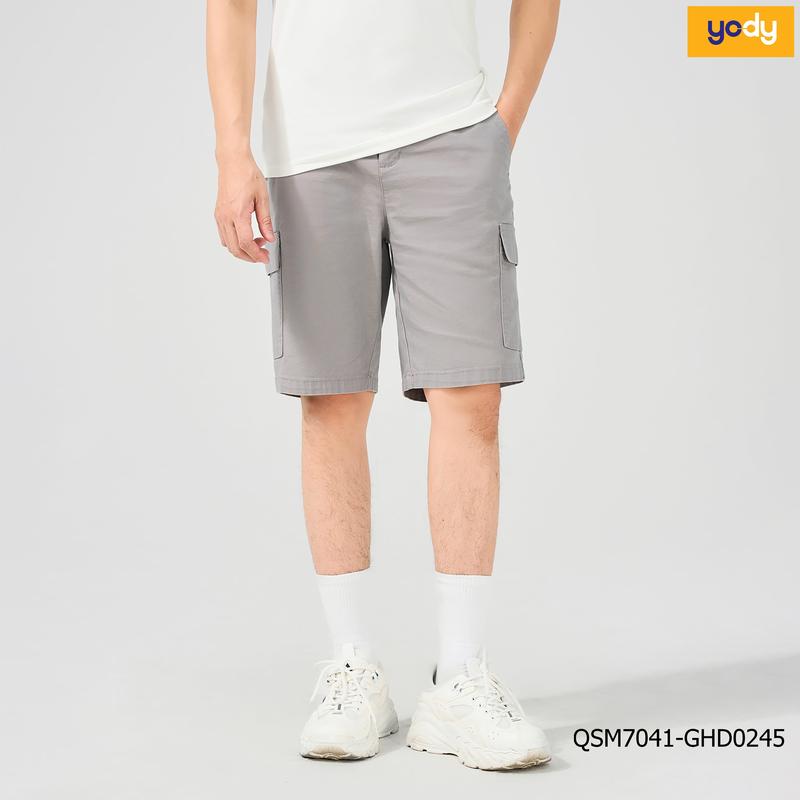 [ Flash sale ] YODY Quần Sooc Nam Kaki Nam Túi Hộp QSM7041 5