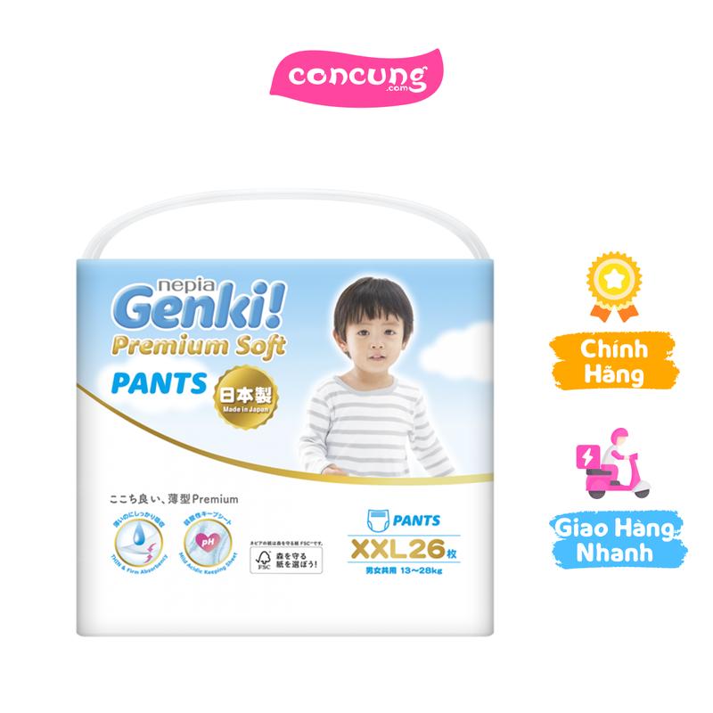 Tã quần Nhật Bản cao cấp Genki size XXL 26 miếng