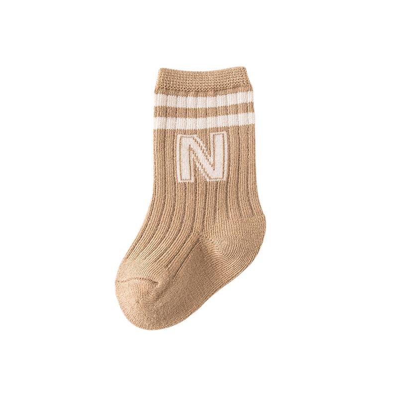 Kids Toddler Ankle Socks Soft Breathable Cute Letter Print Crew Socks 4