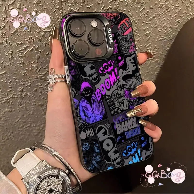 คู่รักแบรนด์แฟชั่นฉลากตัวเรือนเย็น iPhone 11 16 12 XR 15 13 14 Pro Max 7Plus 16 15 14 7 8 Plus SE 2020 X XS Max