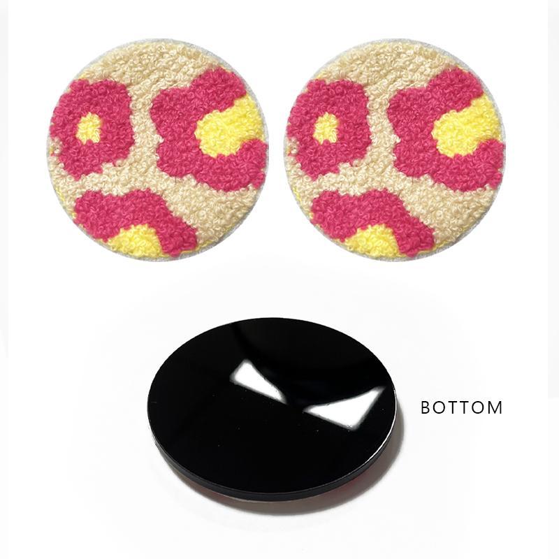 Flower Design Dirt-proof Car Coaster, Non-slip Heat Insulation Car Cup Mat, Car Interior Insulated Decoration Accessories 6