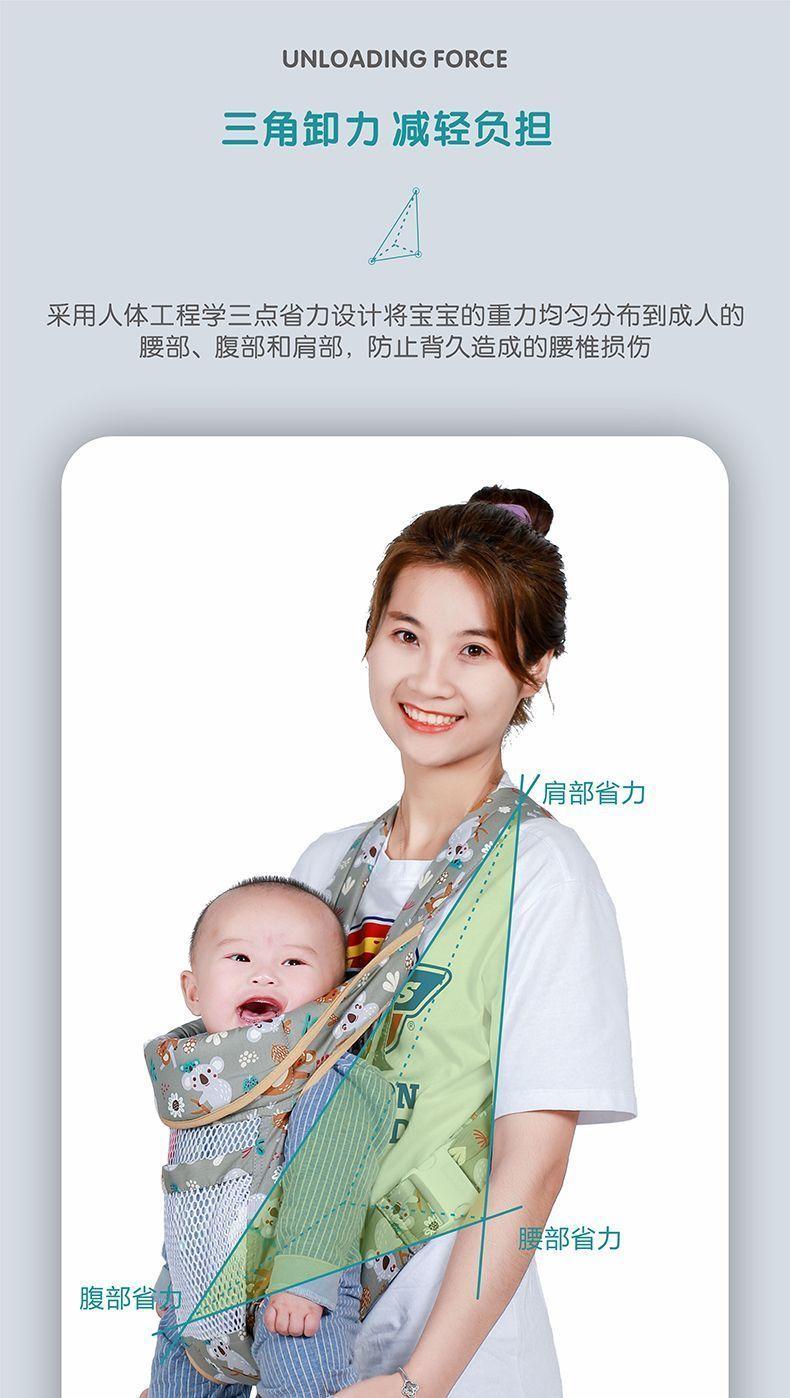 Product Introduction of Baby Carrier Front and Back Dual-use Horizontal Hold Front Hold Back Multifunctional Baby Holding Artifact Newborn Baby Baby Carrier 11
