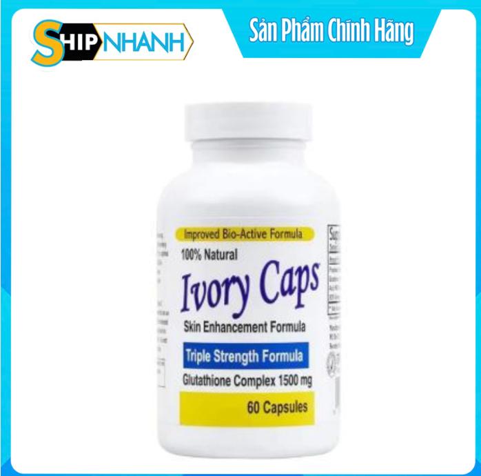 ​Viên uống trắng da Ivory Caps Skin Enhancement Formula (hộp 60 viên) 0