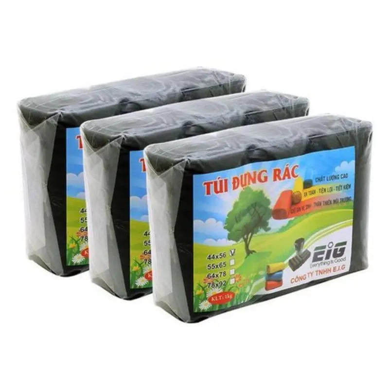 [GIÁ HUỶ DIỆT] Combo 15 cuộn rác màu đen tự phân huỷ thân nhiệt với môi trường, túi rác tự phân huỷ size trung