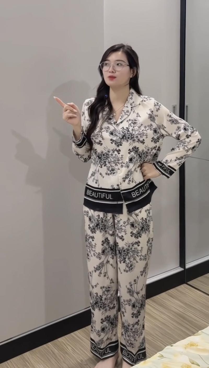 Product Introduction of Bộ Lụa Latin Mặc Nhà Mềm Mát Hình Hoa Nhẹ Nhàng Dễ Mặc Đủ Ba Dáng Tay Dài-Tay Ngắn Và Quần Đùi Cho Nữ Women 7