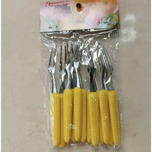 Garpu Kecil Gagang Model Jagung isi 12 Pcs