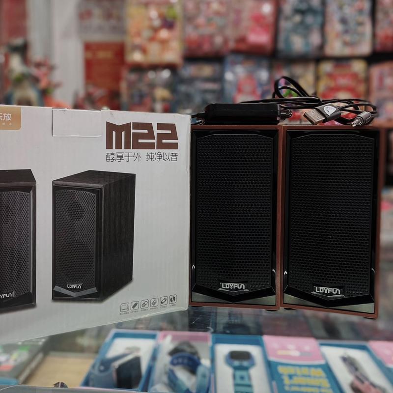 Loa Máy Tính Laptop PC M22 Vỏ giả Gỗ Nghe Siêu Hay Củ Loa Nghe Nhạc