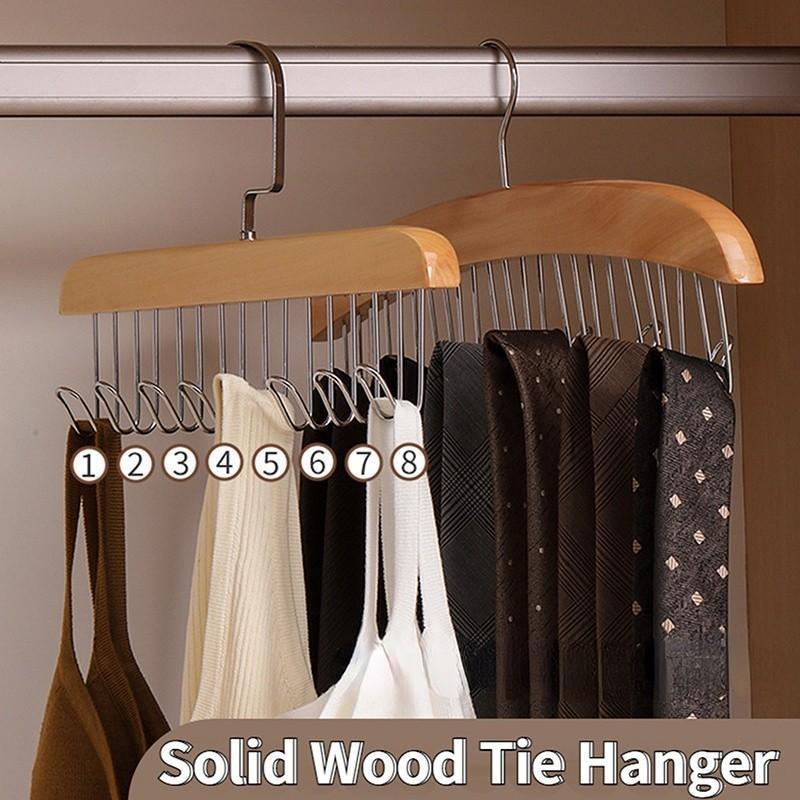 Product Introduction of Hanger Kayu Rak Penyimpanan Pakaian Dalam Kamisol Gantungan Baju Anti Slip - Model Terbaru 6
