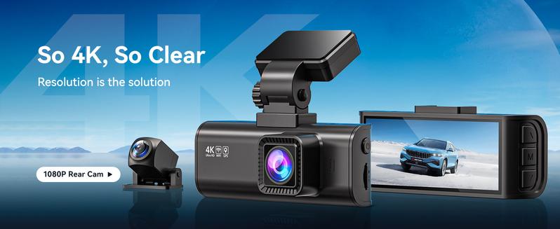 Product Introduction of REDTIGER F7N 4K Dual Dash Cam with 64GB Card, Built-in WiFi GPS Front 4K/2.5K Rear 1080P Car Dual Dash Cam, 3.2inch Screens, 170° Wide Angle, Parking Monitoring, Supports 256GB M. ax 1