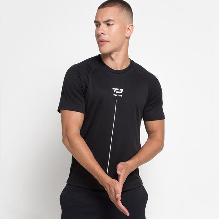 Gambar Td Active MS093 Raglan Hitam Kaos Olahraga Pria Sport dari tdactive.id Kota Bandung Tokopedia