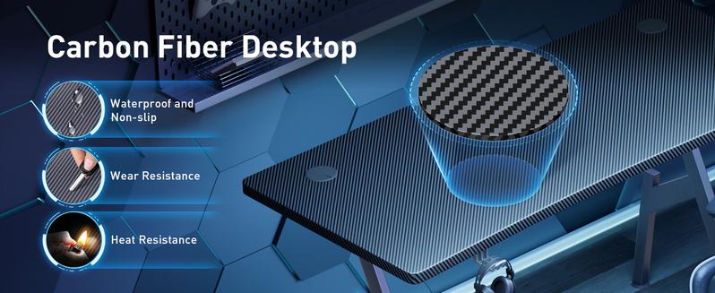 Product Introduction of Gaming Desk 120 x 60cm, Computer Gaming Desk, Gaming PC Desk for Home Office, A Shaped Gaming Table with Cup Holder and Headphone Hook, Simple Assembly, Black 1