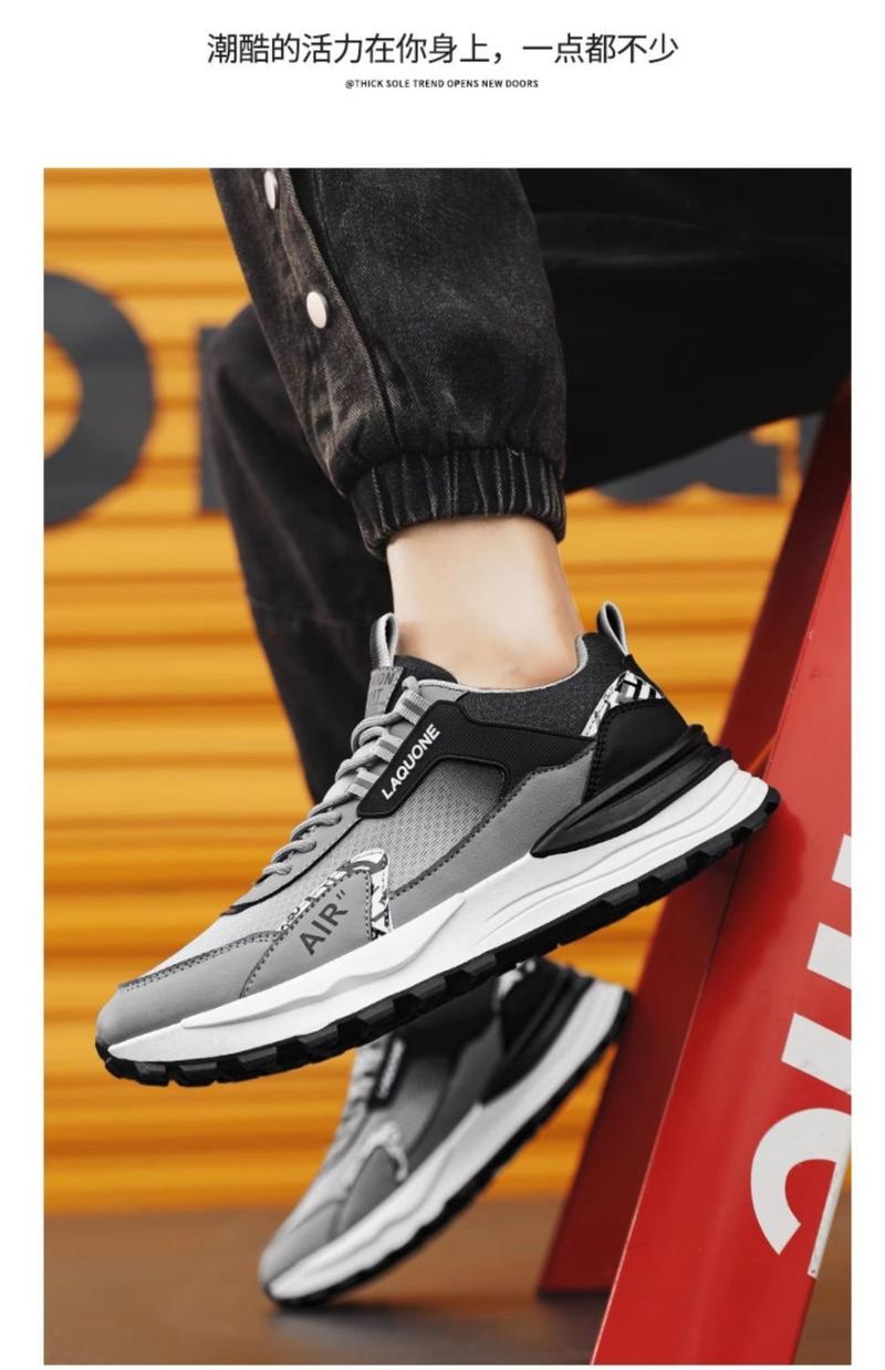 Product Introduction of Men's Shoes New Breathable Mesh Surface Wild Running Sneaker 2025 Spring Thin Soft Bottom Non-Slip Deodorant Teenagers 20
