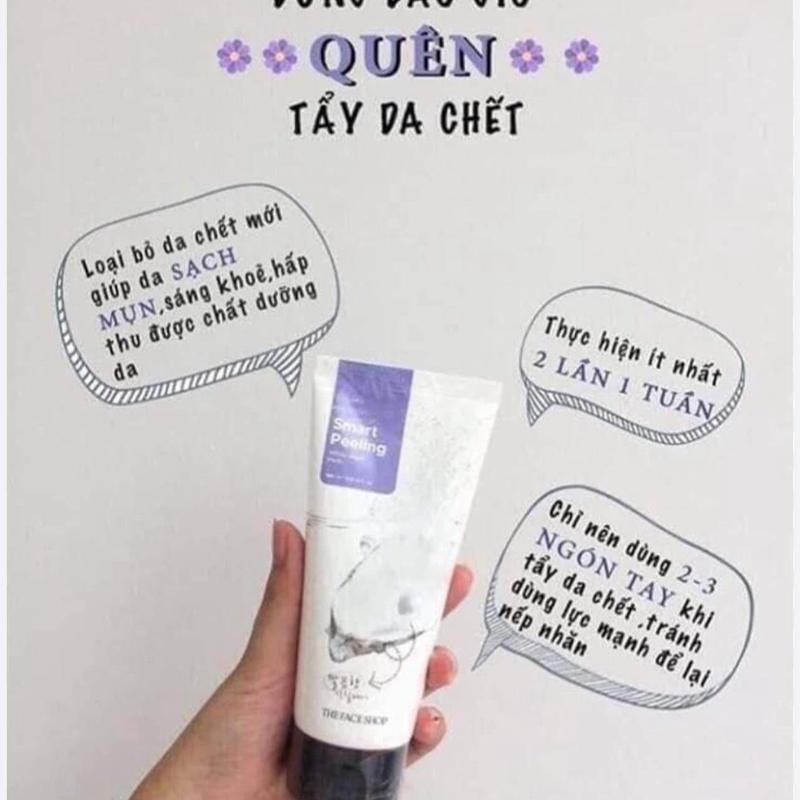 Hàng Chính Hãng- ￼Tẩy Da Chết NgọcTrai - White Jewel Peeling The Face Shop Smart Peeling 120ml serum  halong Skincare 0
