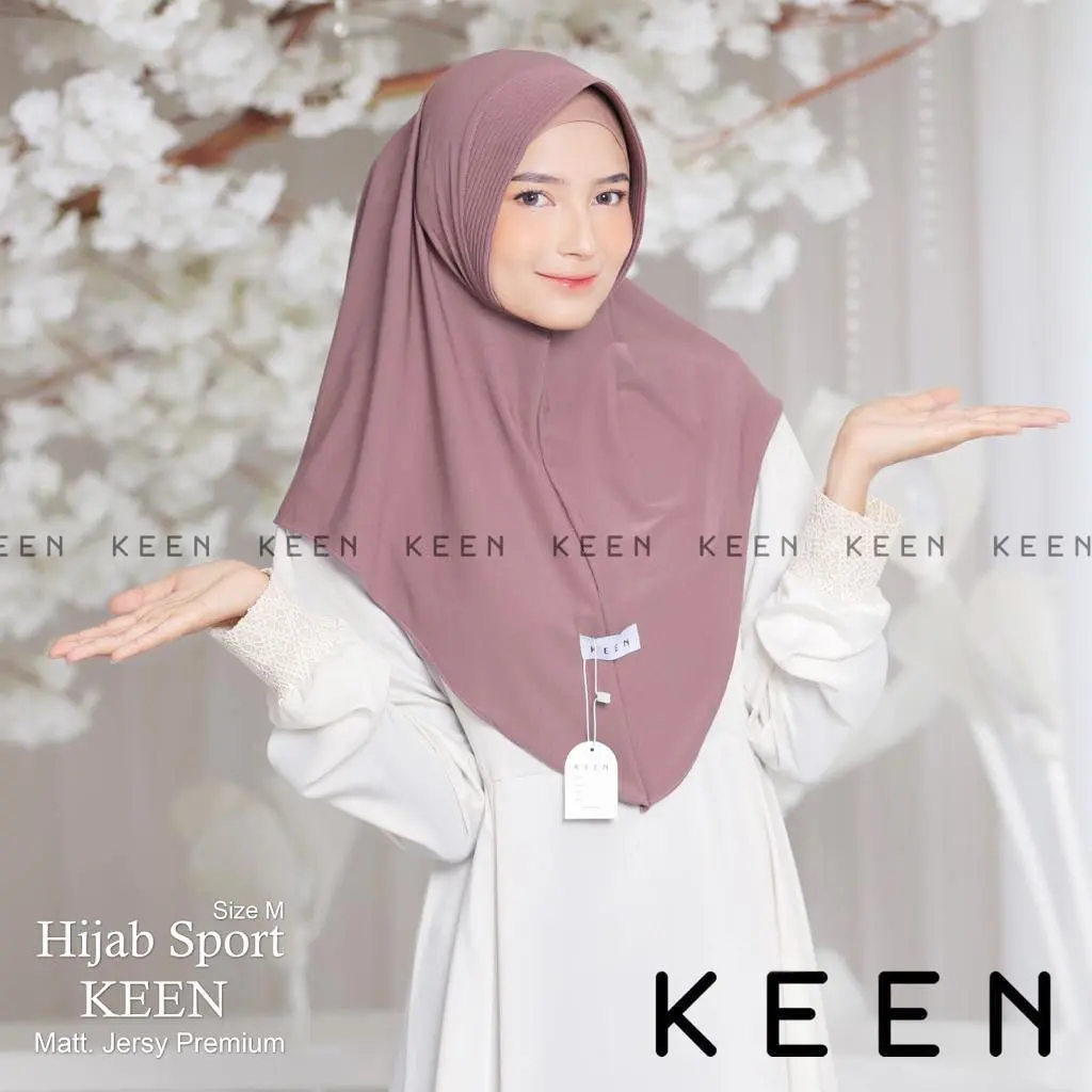 100Rb 4pcs Hijab Sport Keen | Hijab Sport Keen Instan Muslim Kerudung Remaja Dewasa Nyaman Sekolah Bergo