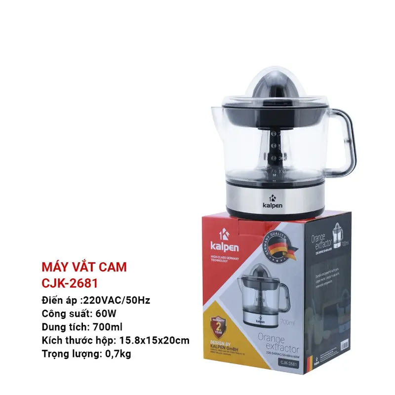Máy Vắt Cam Kalpen CJK-2681 Bảo hành 2 năm - Xay Sinh Tố 7
