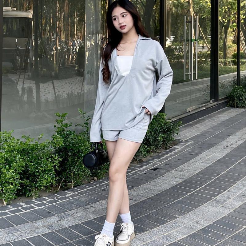 Bộ 3 món áo len gân xẻ cổ hothit thu đông 2024-2025 cho nữ - Women Nhung 5
