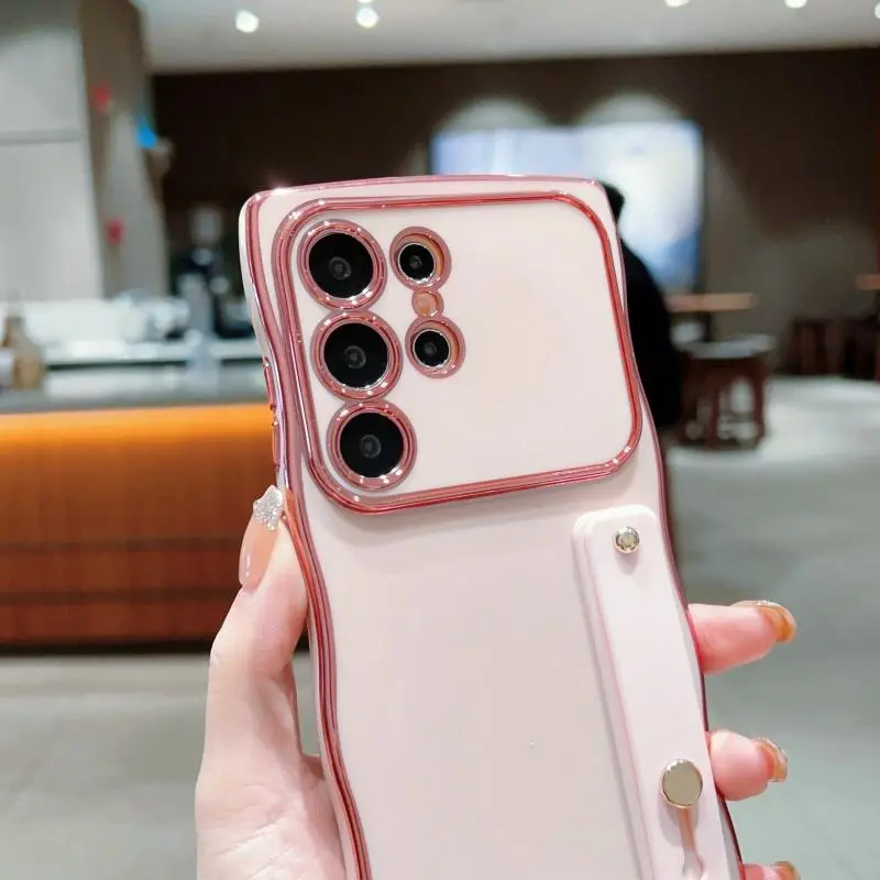 Solid Color Phone Case with Ring, Anti-drop Cellphone Protective Case, Shockproof Mobile Phone Cover for Samsung Galaxy S24 S23 S22 S25, Casing 4