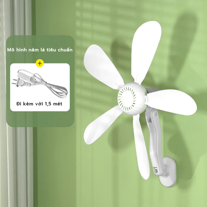 Quạt treo tường & trần, nhà phòng tắm nhà bếp Quạt trần mini, Hướng điều chỉnh 360 độ, chiều dài dây home