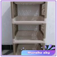 Gambar Rak Susun Serbaguna / Rak Susun Plastik 4 Tingkat Kecil Fawsline FR 204K dari Muraku Sby Kota Surabaya 3 Tokopedia