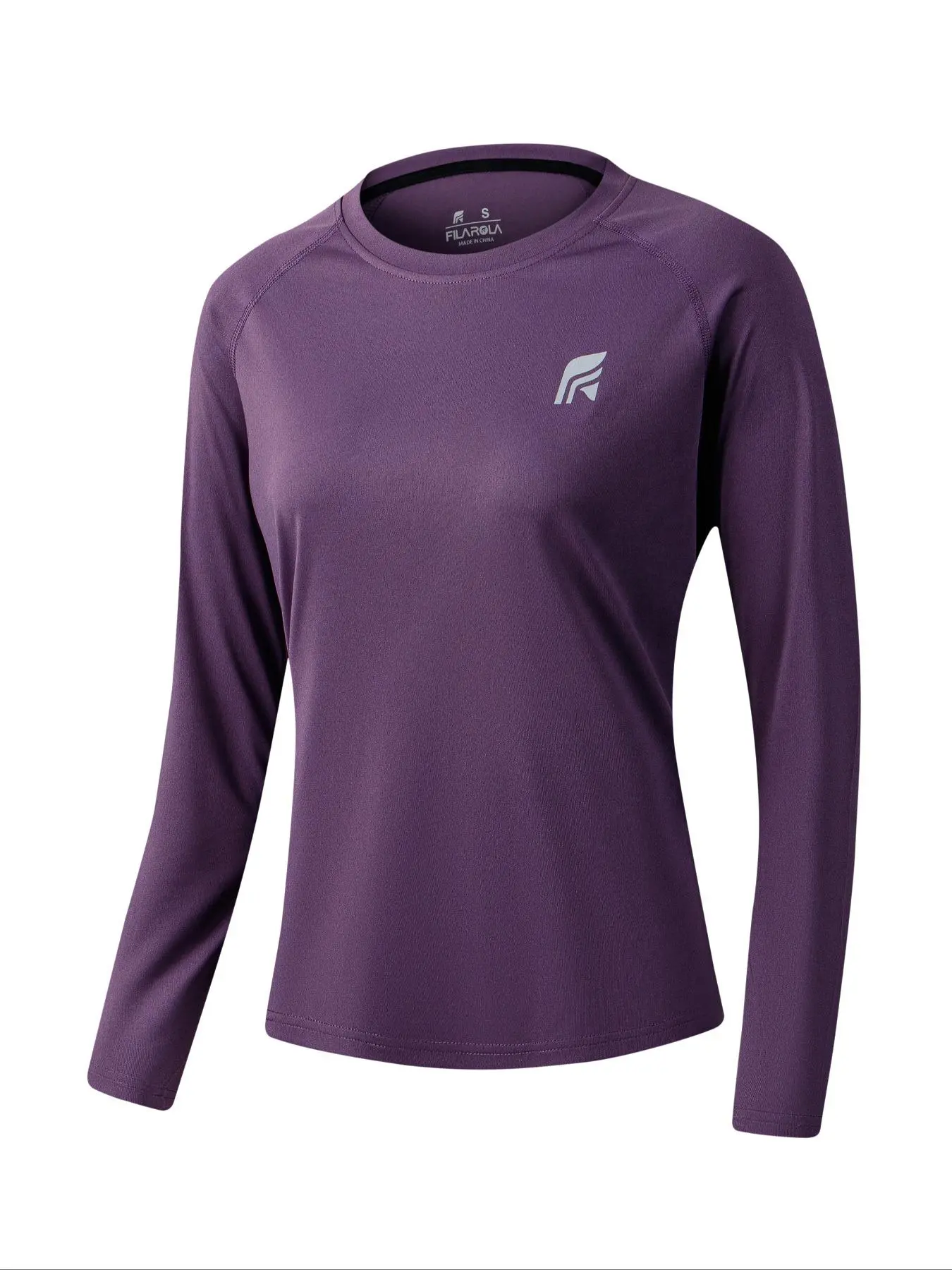 Women's Long Sleeve Sports Tee, Sporty Round Neck T-shirt for Daily Outdoor Wear, Ladies Sportswear for All Seasons