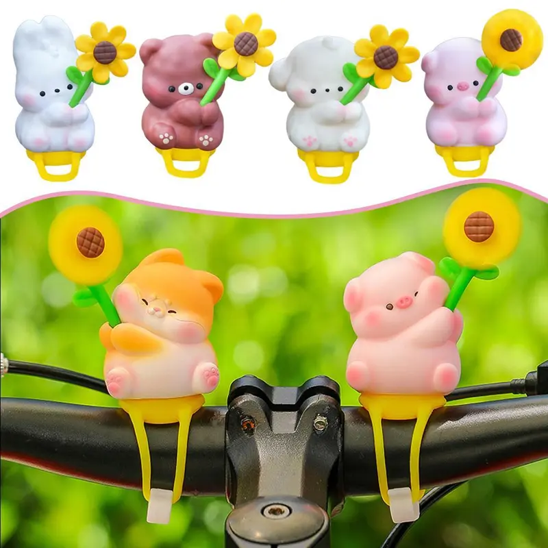 Đồ Trang Trí Xe Đạp, Đồ Trang Trí Trang Trí Chạy Điện Hình Thú Cưng Dễ Thương, Xe Đạp Lợn, Đồ Trang Trí Màu Hồng, B6M8 4