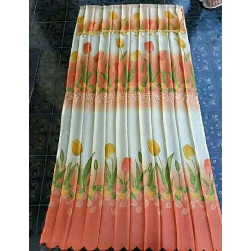 Gorden Ami Jendela Pintu GA-01 Gorden Plisket Motif Bunga Tulip dan bunga Mawar Kain Gorden 7