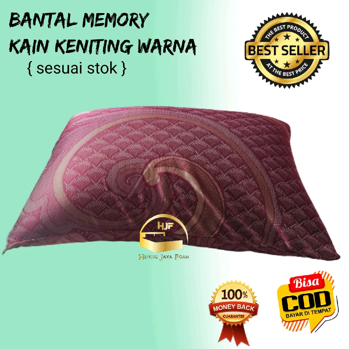 bantal tidur dewasa/bantal isi memory foam kain keniting tipis yang sesuai stok yang ada