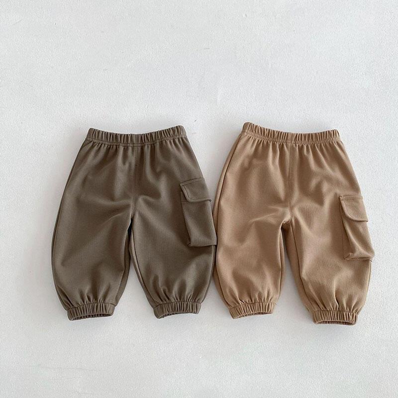 Product Introduction of New Autumn Kids Trousers 0 5T Boys Solid Color Casual Harem Children Baby Simplicity Cargo Pants 2