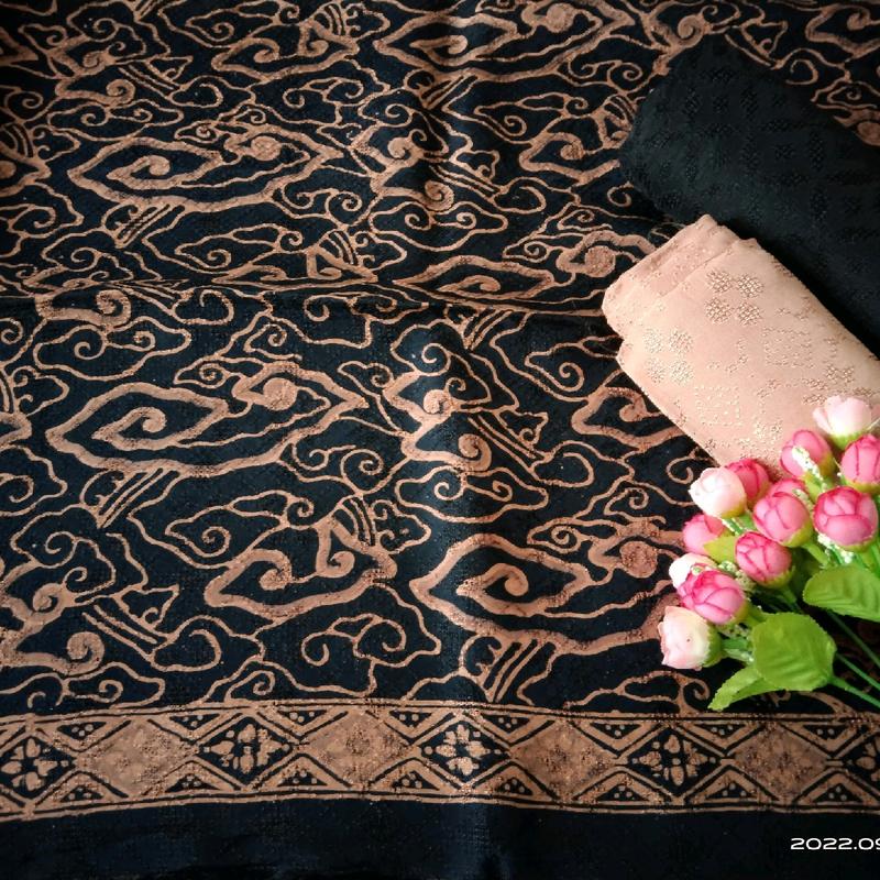 KAIN BATIK VISCOSE SEMI SUTRA VISKOS CAP SEMI TULIS SETELAN FISKOS POLOS BATIK FARIZA CIREBON SOFT PASTEL CERAH 5