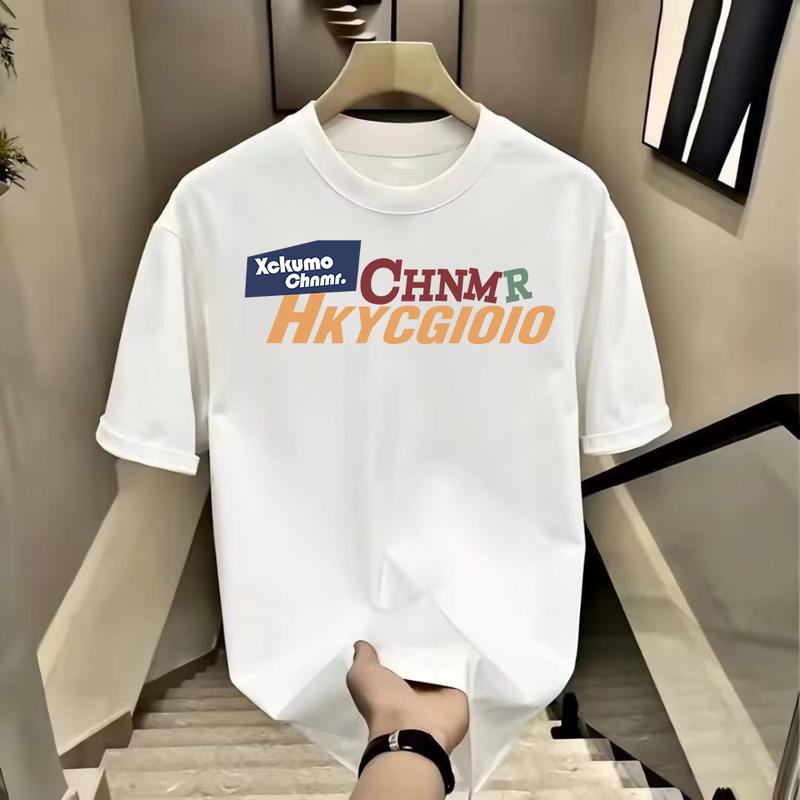 Product Introduction of Áo Thun Nam, 100% Cotton, ngắn Tay, Dáng Rộng Vừa Vặn, Thoải Mái, In Chữ Tiếng Anh 8