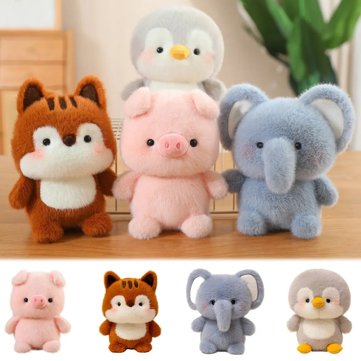 Cute Table Companion Doll, Small Animal Doll, Plush Toy, Companion Doll Decoration
