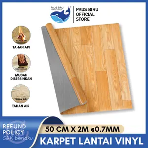 KARPET LANTAI VINYL ROLL TEBAL 0.7 MM DECORASI LANTAI 50CM| METERAN 2 M lem