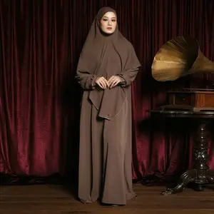 Lozy Hijab - Humaya Abaya Set (Abaya Gamis Set Khimar Haji dan Umrah Bahan Cooltech Anti UV)