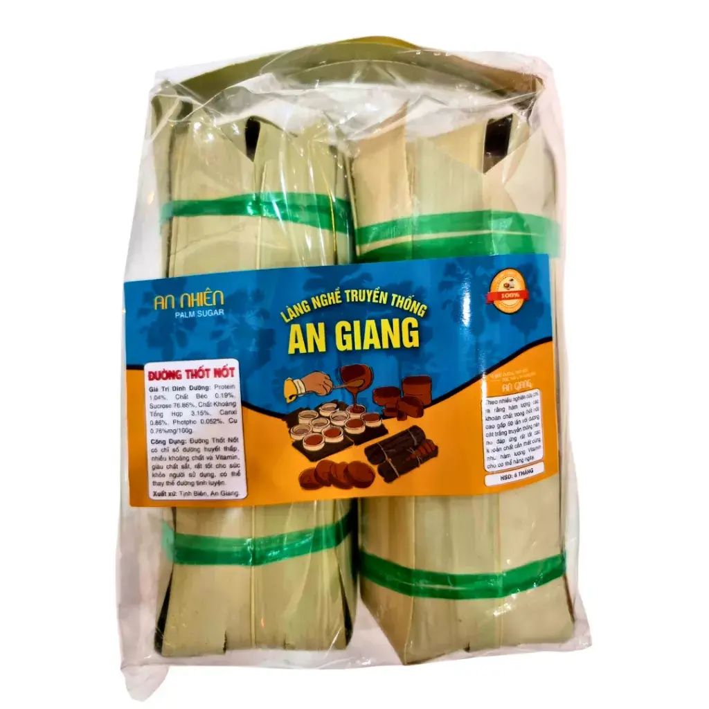 Đường thốt nốt Viên gói lá Thốt nốt - AN GIANG (1 Kg)