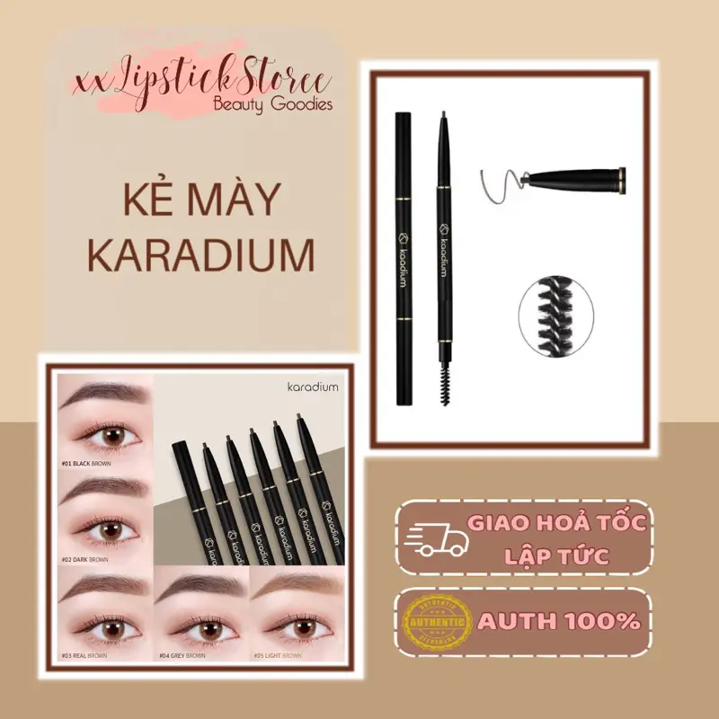 Chì kẻ chân mày Karadium Auto Eyebrow Pencil